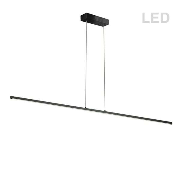 Dainolite Array 36-in Black 1-Light Modern/Contemporary Kitchen Island Light