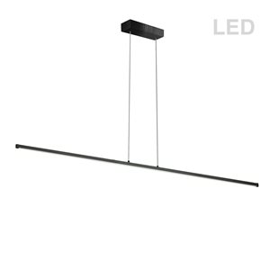 Luminaire d'îlot de cuisine moderne/contemporain noir à 1 lumière Array par Dainolite de 36 po