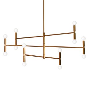 Lustre bronze antique moderne/contemporain à 12 lumières Ava par Dainolite