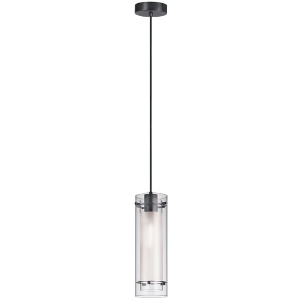 Dainolite Pasha 4.75-in Black 1-Light Modern/Contemporary Kitchen Island Light