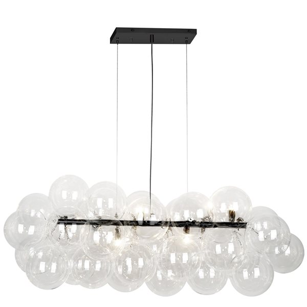 Dainolite Comet 10-Light Black Modern/Contemporary Chandelier