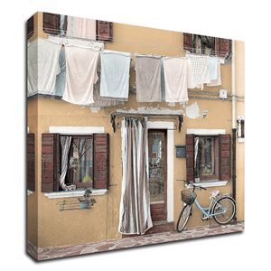 Tangletown Fine Art Frameless 18-in x 18-in "Venetian Bicicletta #1" Canvas Print