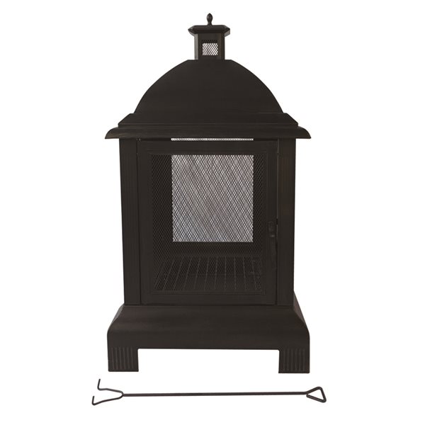 Shinerich 24in W Black Steel WoodBurning Fire Pit SRFP41305 RONA