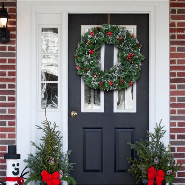 Battery operated deals wreaths outdoor