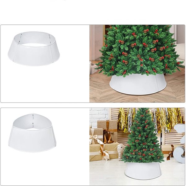 Costway 30-in White Metal Christmas Tree Collar