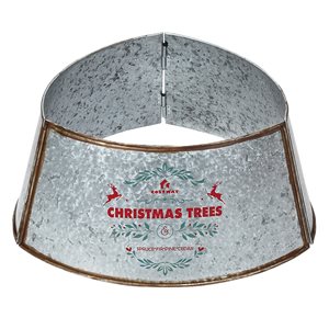 Costway 30-in Silver Metal Christmas Tree Collar