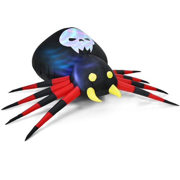 Costway 2.5-ft H x 6.5-ft W Internal Light Spider Halloween Inflatable