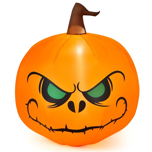 Costway 4-ft H x 3.5-ft W Internal Light Jack-o'-Lantern Halloween Inflatable