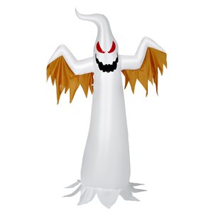 Costway 8-ft H x 2.5-ft W Internal Light Ghost with Rotatable Flame Halloween Inflatable