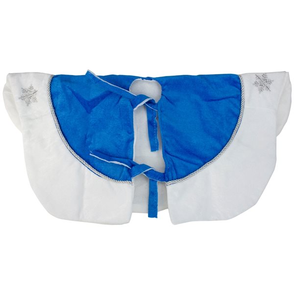 Northlight 45.5-in Blue and White Ford Scalloped Christmas Tree Skirt