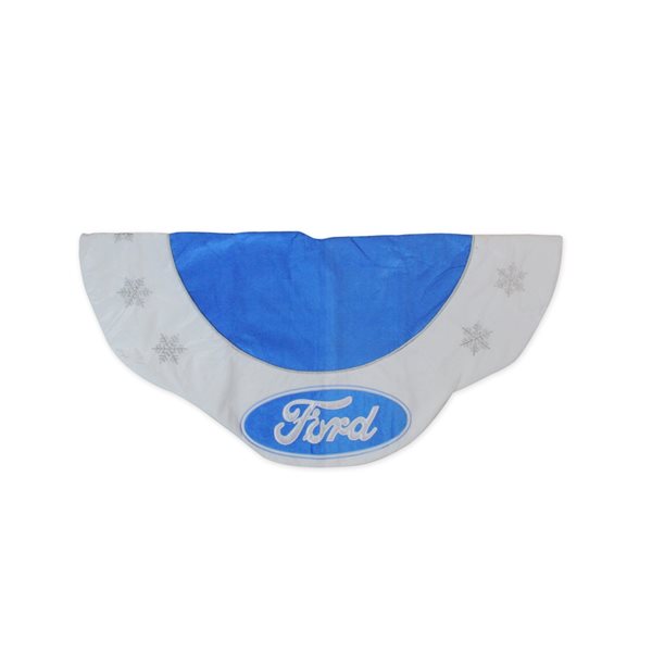 Northlight 45.5-in Blue and White Ford Scalloped Christmas Tree Skirt