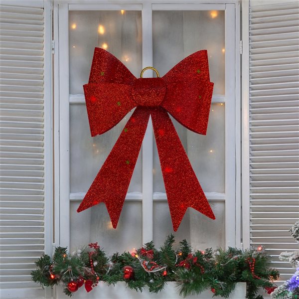 Northlight - 20 Silver Lighted Tinsel Christmas Snowflake Window Decor