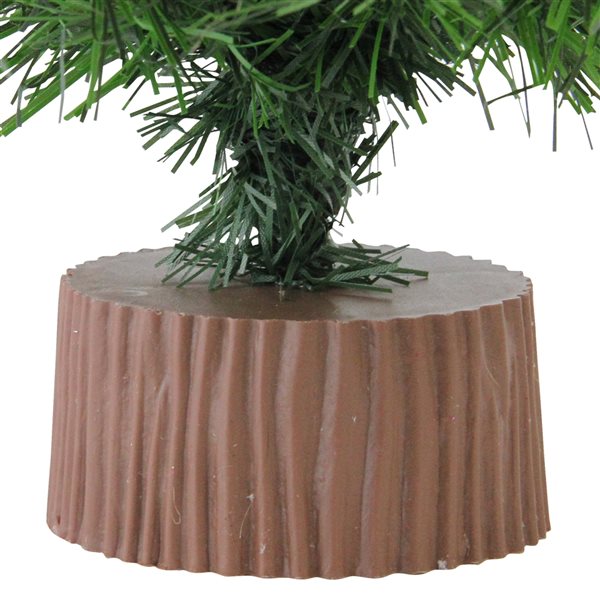 Northlight 24-in Mini Pine Medium Artificial Christmas Tree in Faux Wood Base - Unlit