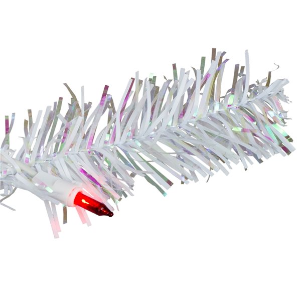 Northlight 4-ft Pre-lit White Iridescent Pine Artificial Christmas Tree - Multi Lights