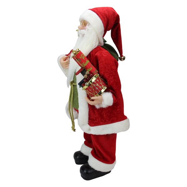 Northlight 24-in Santa Claus Christmas Figurine with Presents and Drum