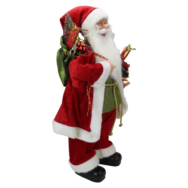 Northlight 24-in Santa Claus Christmas Figurine with Presents and Drum