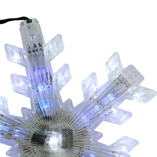 Northlight 25-in Cascading White and Blue Snowfall LED Snowflake Christmas Lights - Set of 3