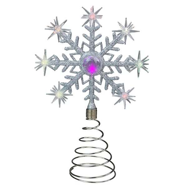 Northlight 11-in LED Lighted Twinkling Snowflake Christmas Tree Topper