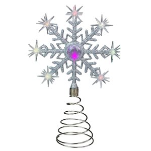 Northlight 11-in LED Lighted Twinkling Snowflake Christmas Tree Topper