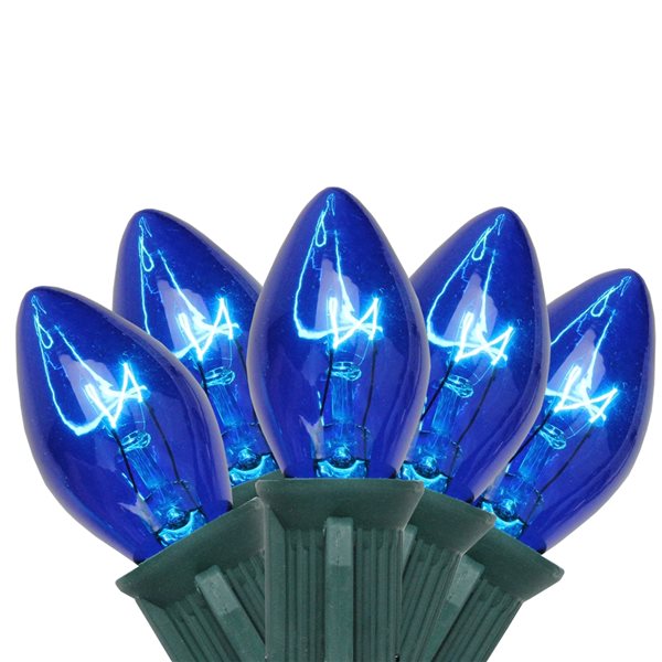 Northlight 25Count Blue C7 Christmas Light Set 24ft Green Wire
