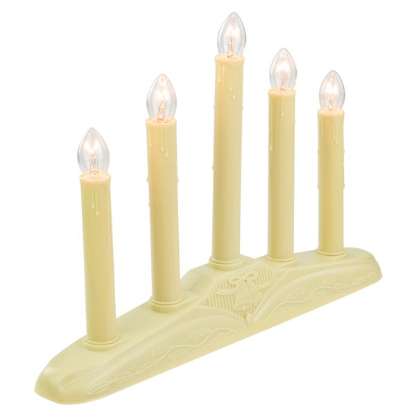 Northlight 14.5-in Ivory 5-Lights Christmas Chandelier Candle Lamp