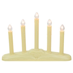 Northlight 14.5-in Ivory 5-Lights Christmas Chandelier Candle Lamp