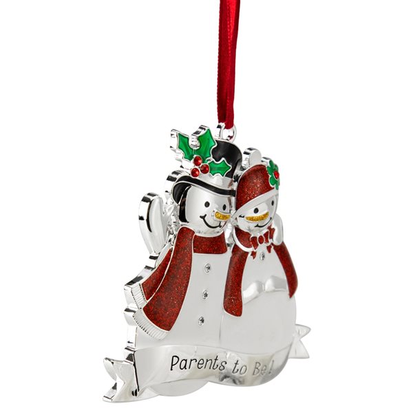 Northlight 3.5-in Snow Couple Parents to Be Christmas Ornament