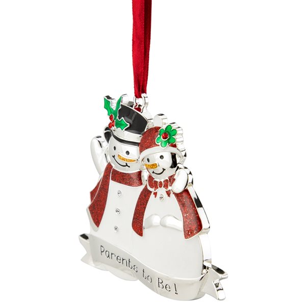 Northlight 3.5-in Snow Couple Parents to Be Christmas Ornament
