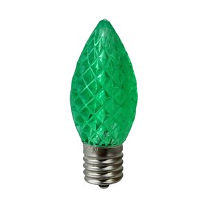 Northlight Faceted LED C9 Green Christmas Replacement Bulbs - Pack of 25