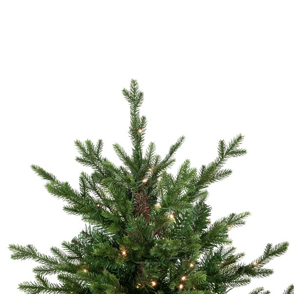 Northlight 6-ft Pre-Lit Potted Deluxe Russian Pine Artificial Christmas Tree