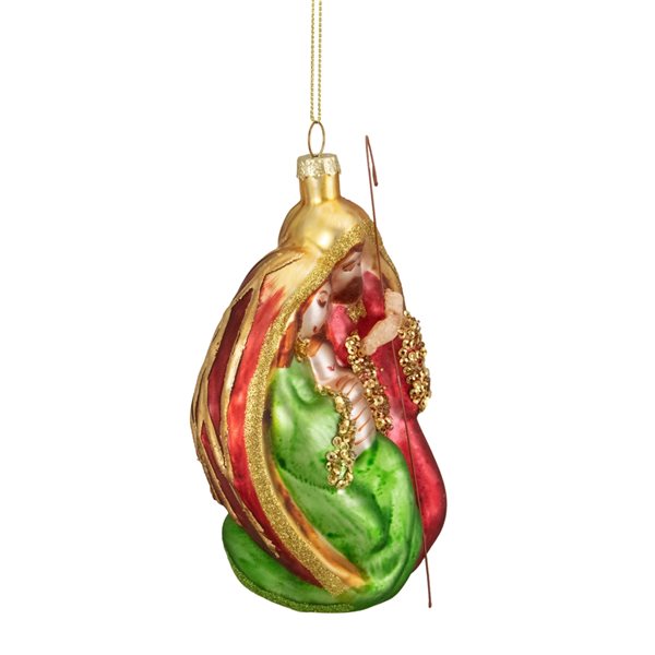 Northlight 6-in Religious Holy Family Glass Nativity Christmas Ornament