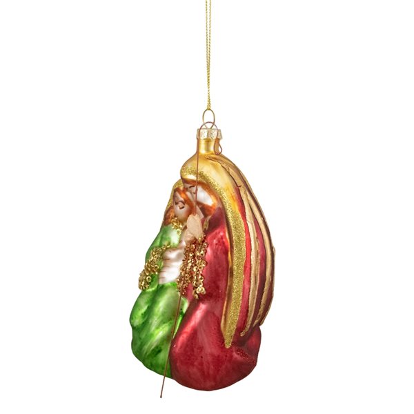 Northlight 6-in Religious Holy Family Glass Nativity Christmas Ornament