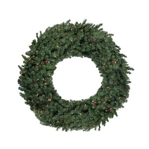 Northlight 6-ft Pre-Lit Commercial Canadian Pine Artificial Christmas Wreath