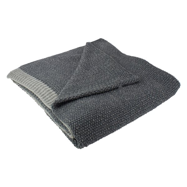 Northlight 50-in x 60-in Grey Knit Rectangular Throw Blanket 34314919 ...