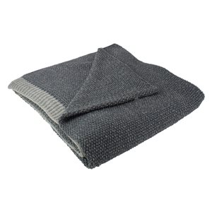 Northlight 50-in x 60-in Grey Knit Rectangular Throw Blanket