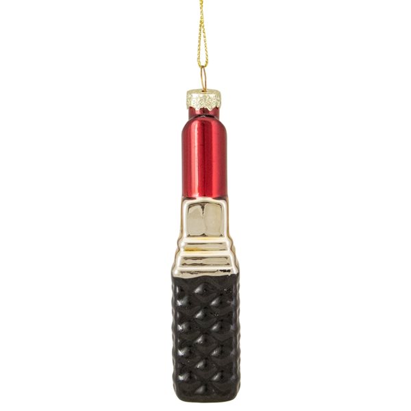 Northlight 4.5-in Red Lipstick Glass Christmas Ornament