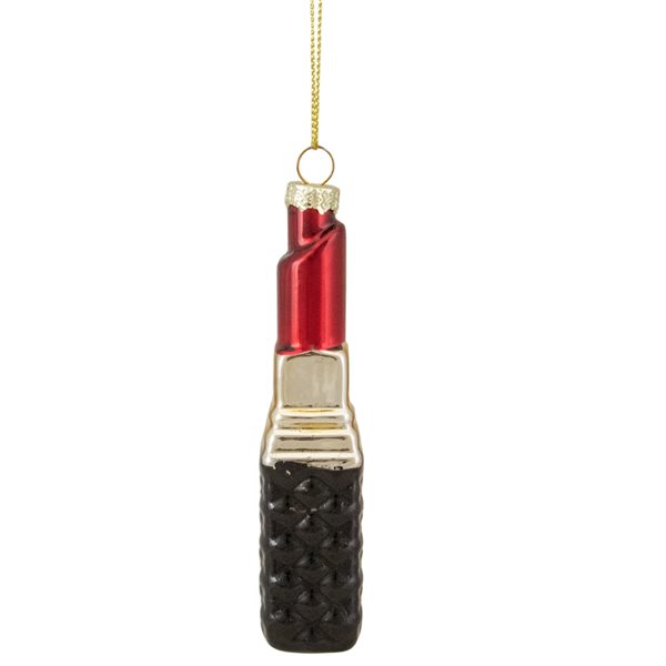 Northlight 4.5-in Red Lipstick Glass Christmas Ornament