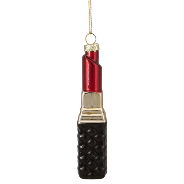 Northlight 4.5-in Red Lipstick Glass Christmas Ornament