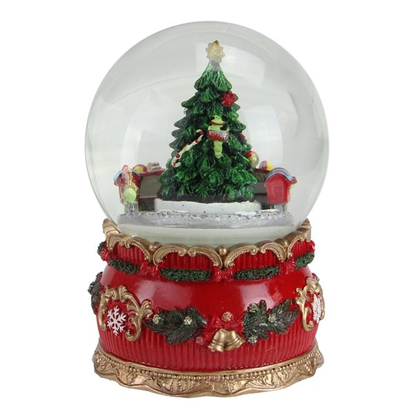 Northlight 5.5-in Christmas Tree and Train Animated Musical Snow Globe