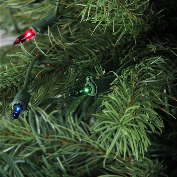 Northlight 4-ft Pre-Lit Full Noble Fir Artificial Christmas Tree - Multicolour Lights