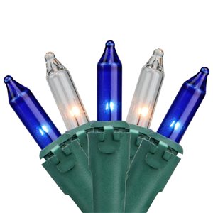 Northlight Set of 100 Blue and Clear Mini Christmas Lights