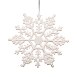Northlight 24-Piece White Glitter Snowflake Christmas Ornaments