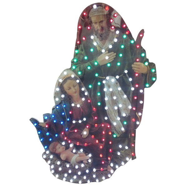 Northlight 48-in LED Holy Family Christmas Nativity Scene Outdoor Decoration