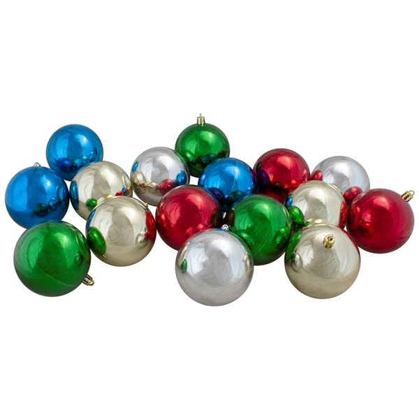 Northlight Multicoloured 2-Finish Christmas Ball Ornaments 2.5-in 60/pk