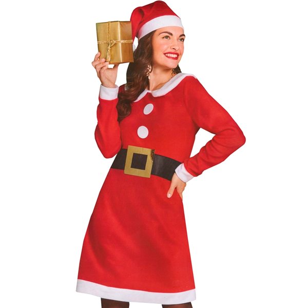 Northlight 41-in Red and White Women's Mrs. Claus Costume Set - Small