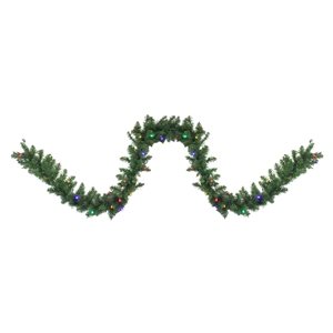 Northlight 9-ft x 10-in Pre-Lit LED Northern Pine Artificial Christmas Garland