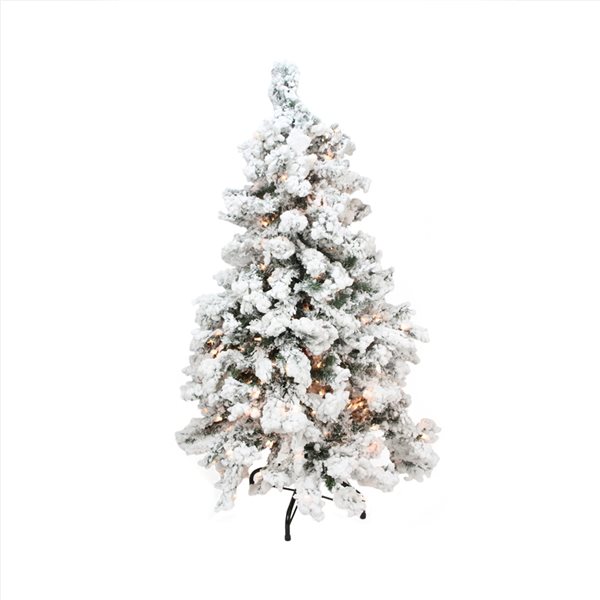 Northlight 3ft PreLit Heavily Flocked Medium Pine Artificial