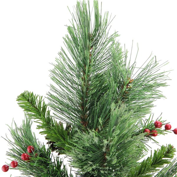 Northlight 24-in Mixed Cashmere Berry Pine Medium Artificial Christmas Tree - Unlit