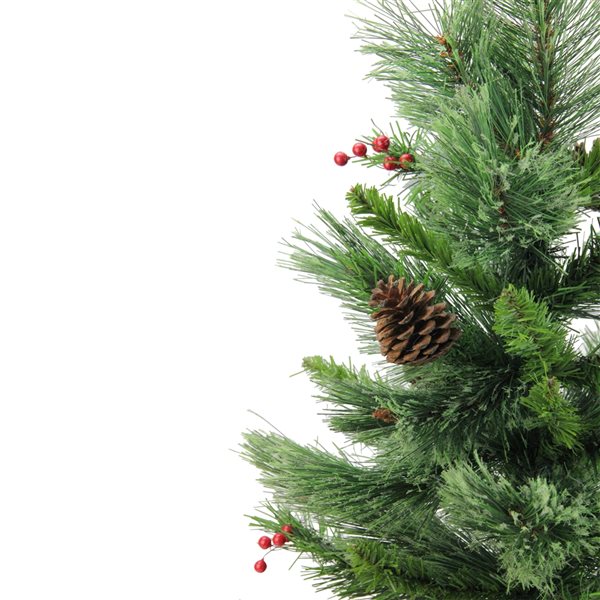 Northlight 24-in Mixed Cashmere Berry Pine Medium Artificial Christmas Tree - Unlit