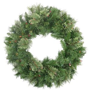 Northlight 24-in Pre-Lit Mixed Cashmere Pine Artificial Christmas Wreath